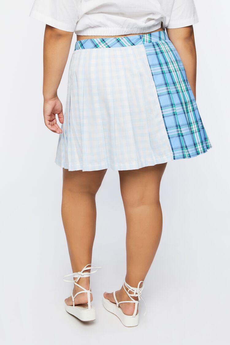Plus Size Reworked Plaid Mini Skirt-Feelings Star