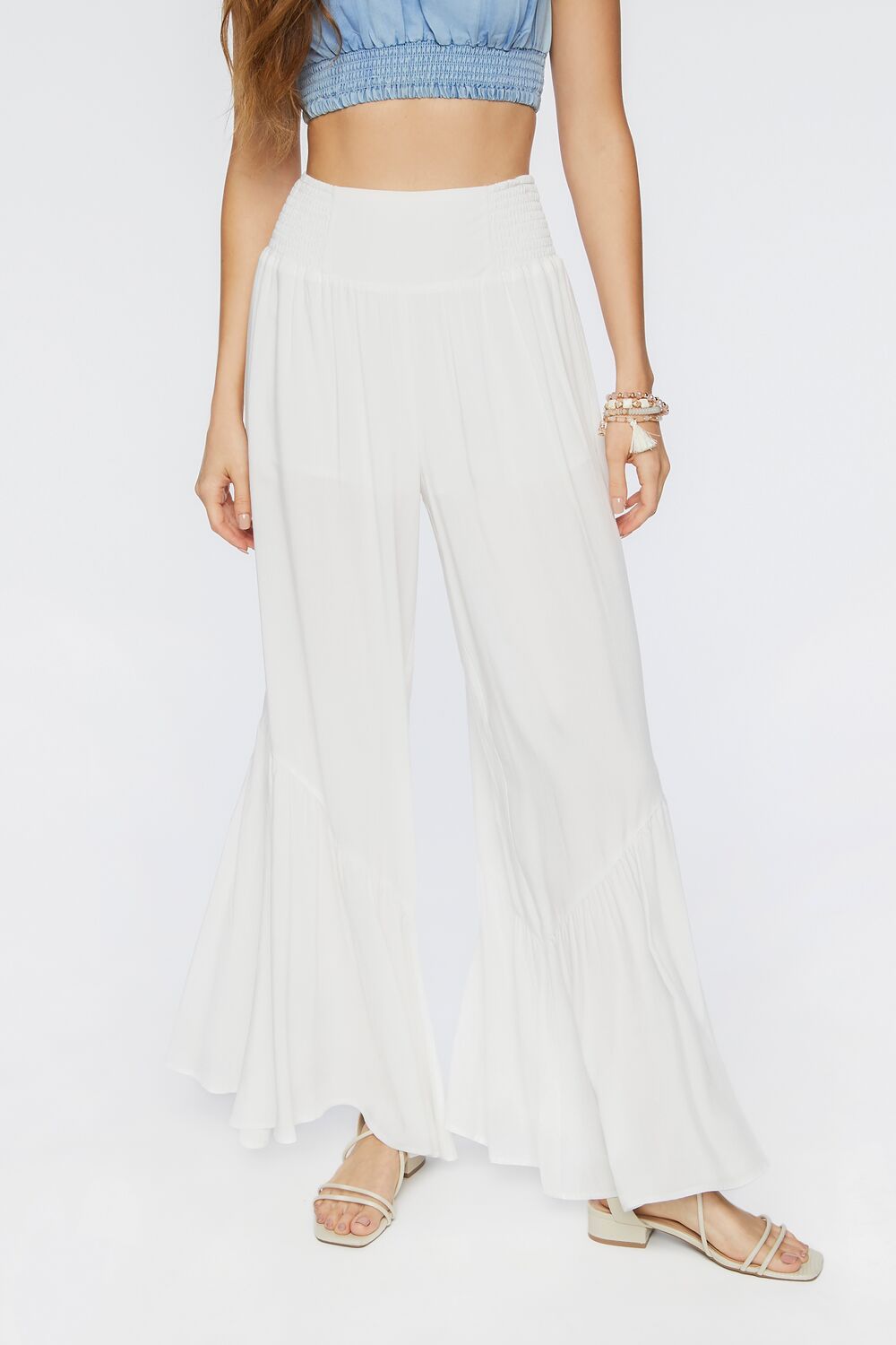 Tiered High-Rise Palazzo Pants-Feelings Star