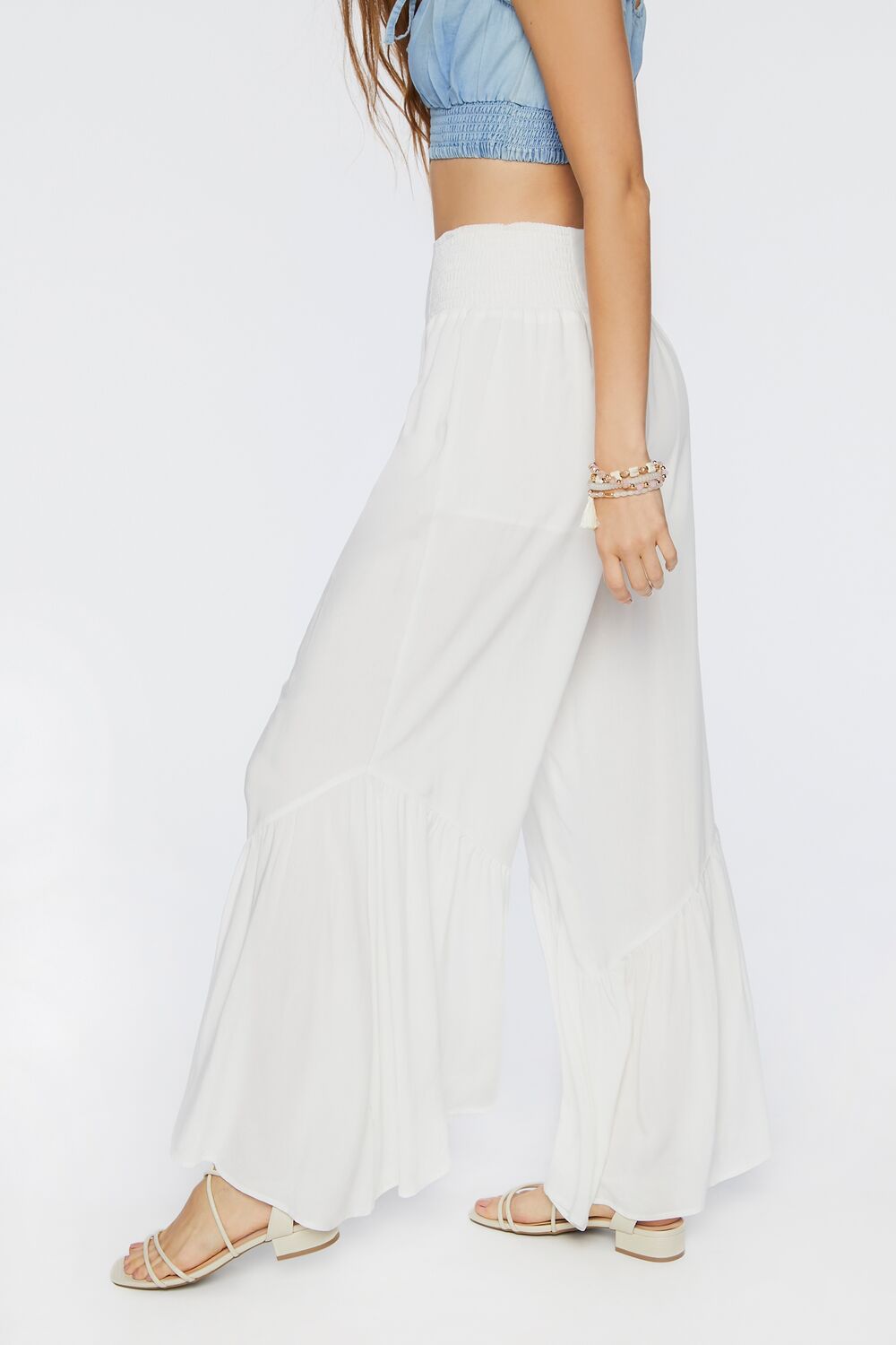 Tiered High-Rise Palazzo Pants-Feelings Star