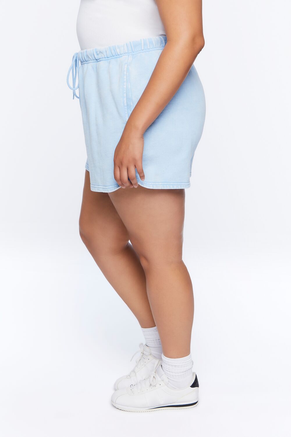 Plus Size Drawstring Shorts-Feelings Star