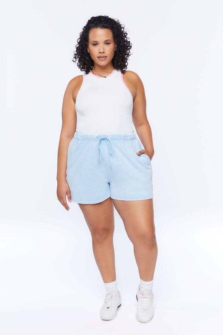 Plus Size Drawstring Shorts-Feelings Star
