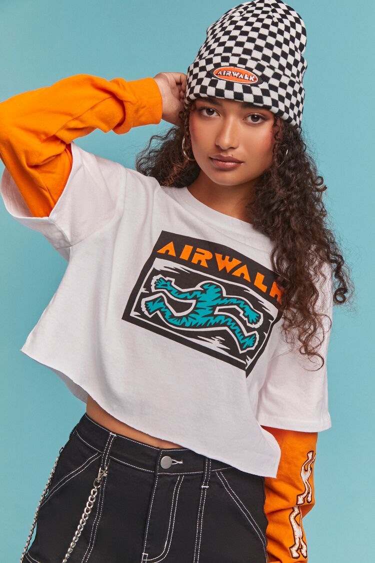 Airwalk Cropped Combo Tee-Feelings Star