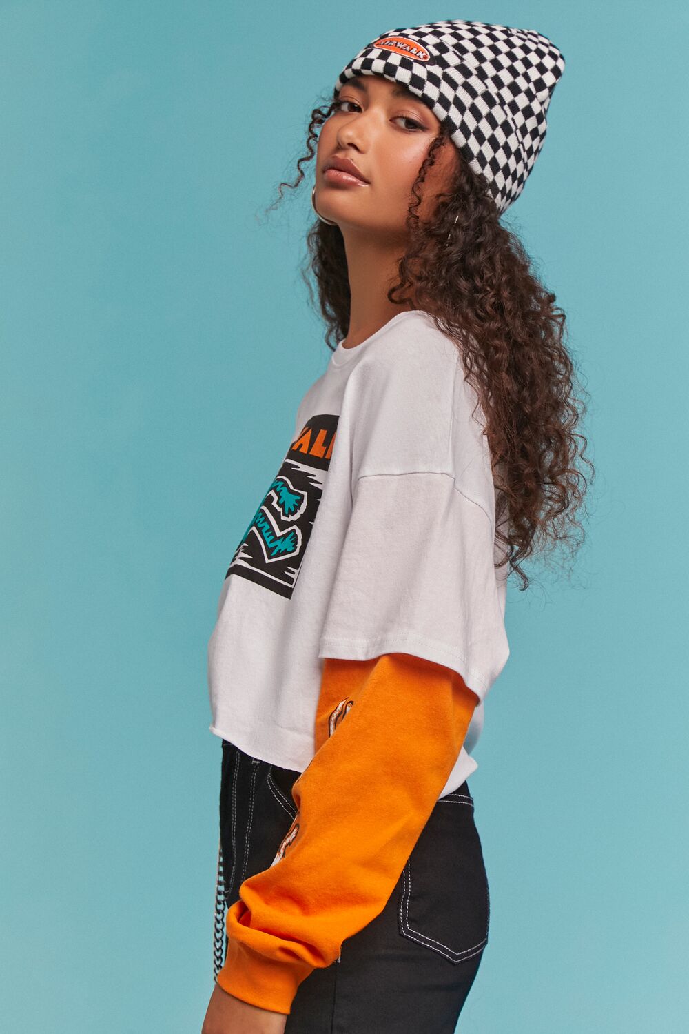 Airwalk Cropped Combo Tee-Feelings Star