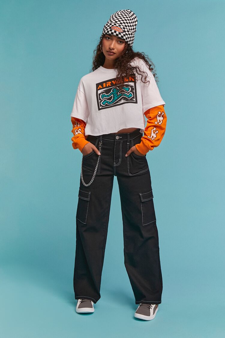 Airwalk Cropped Combo Tee-Feelings Star