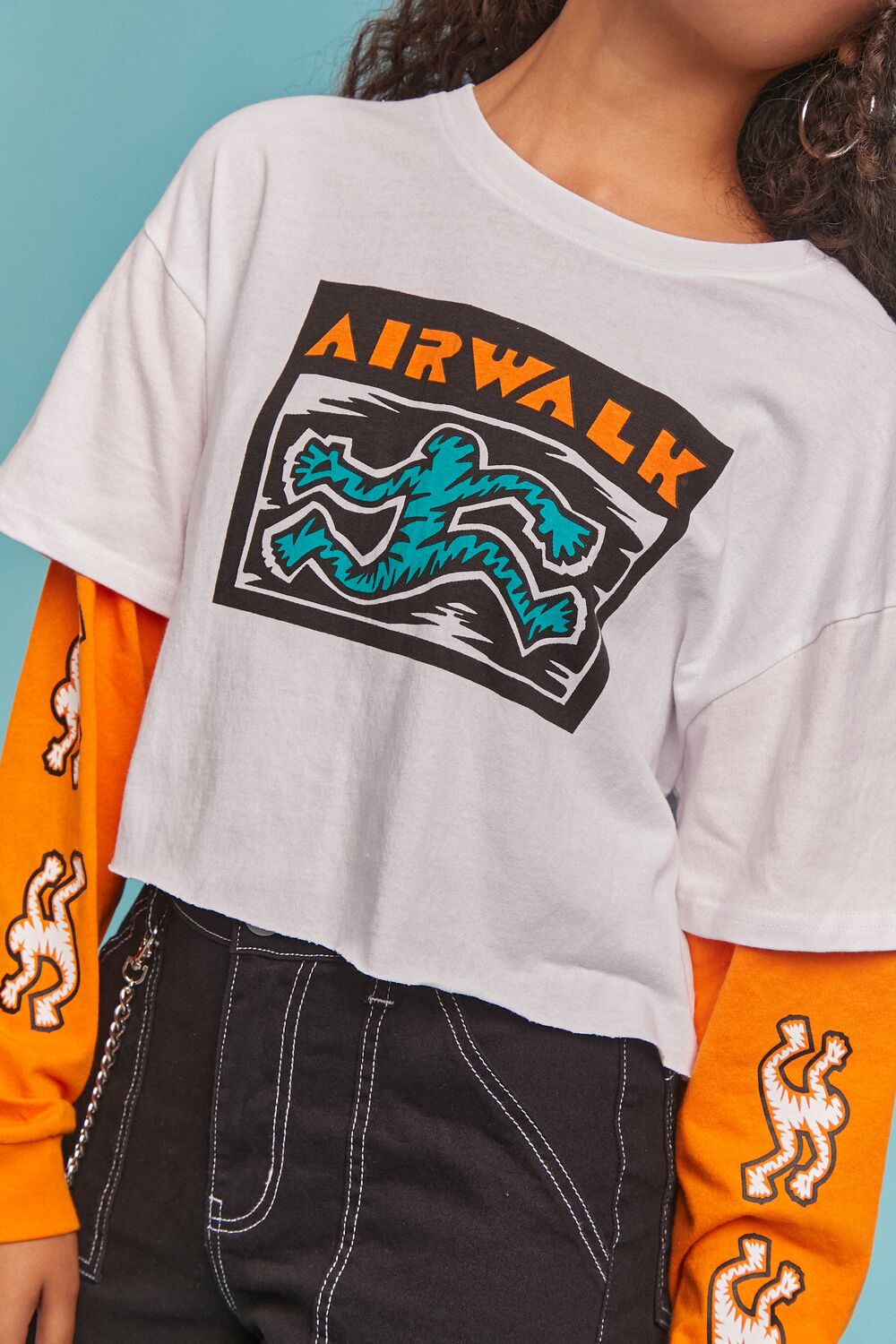 Airwalk Cropped Combo Tee-Feelings Star