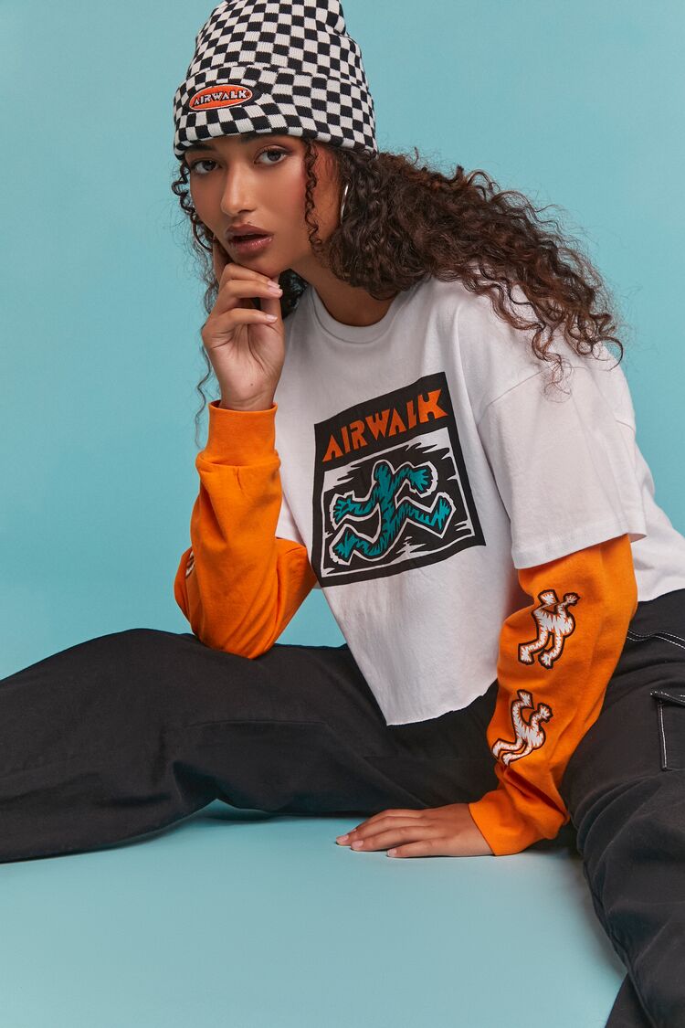 Airwalk Cropped Combo Tee-Feelings Star