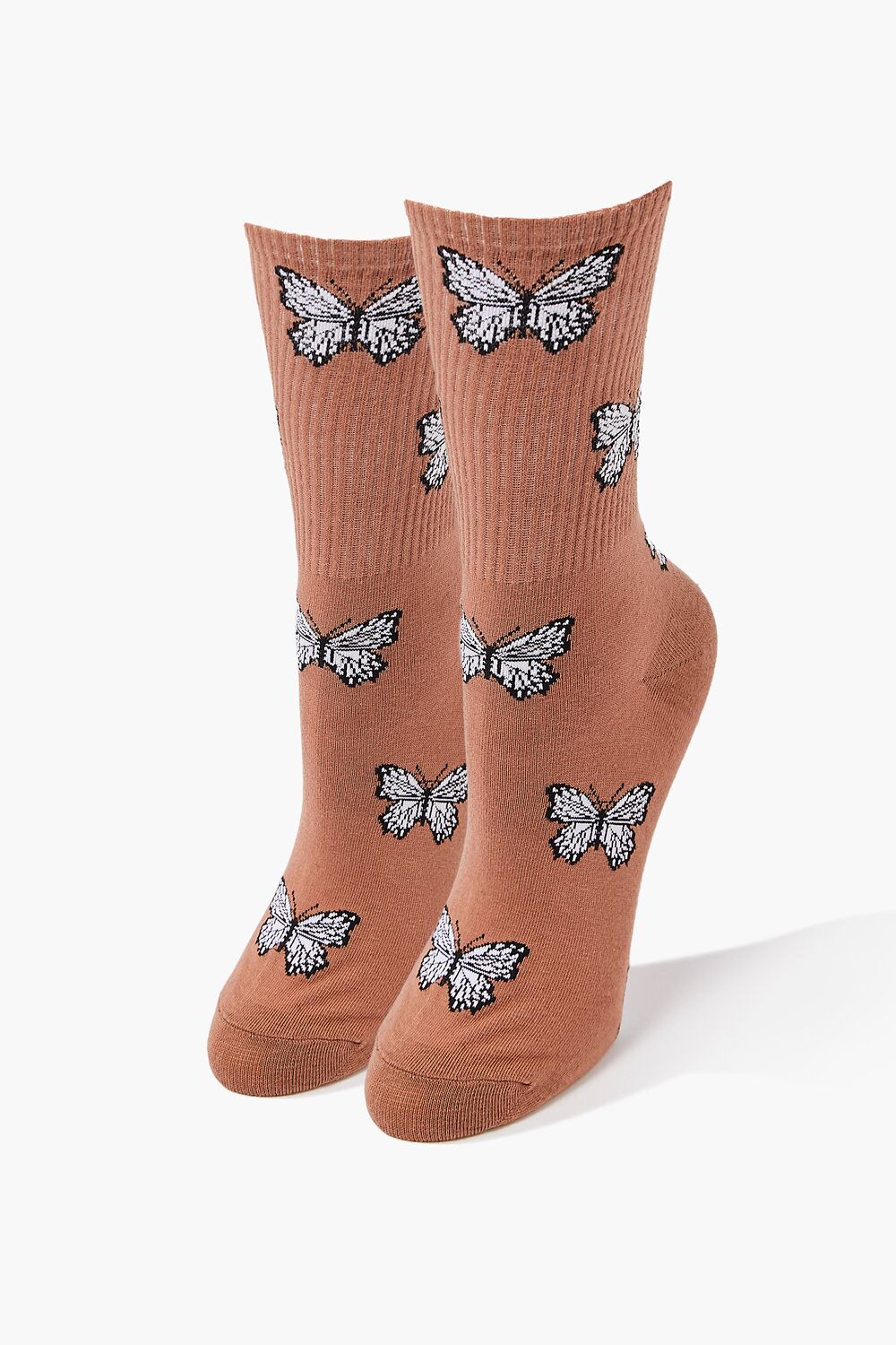 Butterfly Print Crew Socks-Feelings Star