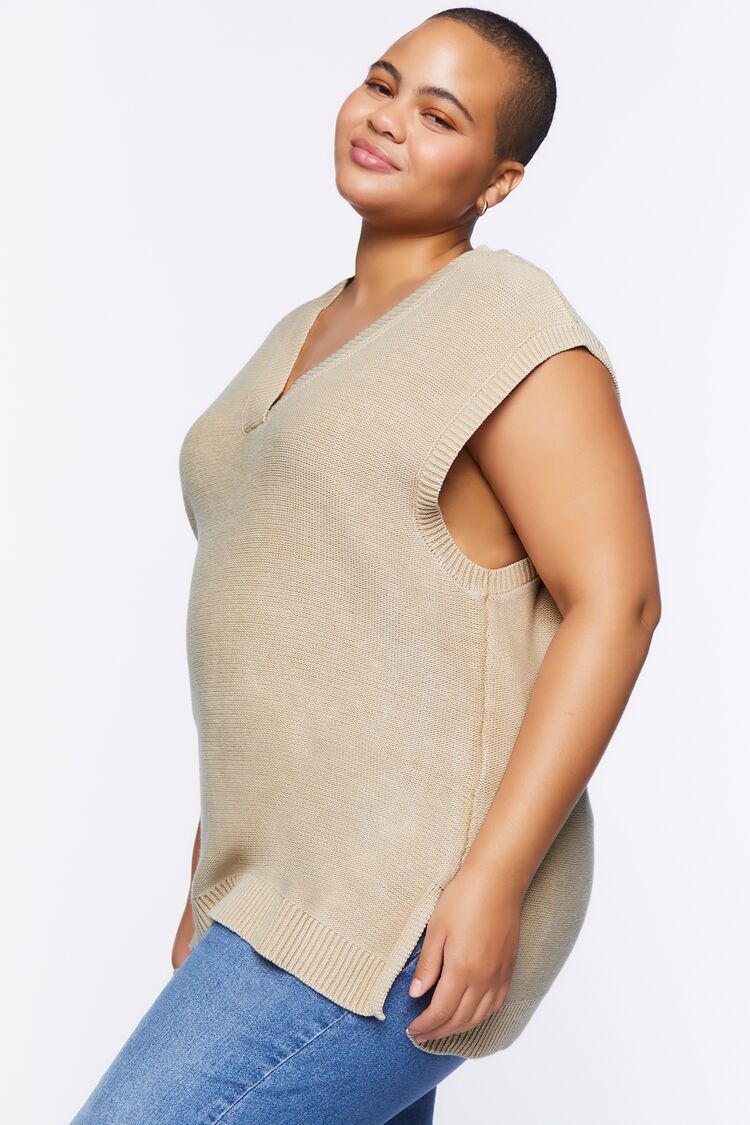 Plus Size Longline Sweater Vest-Feelings Star