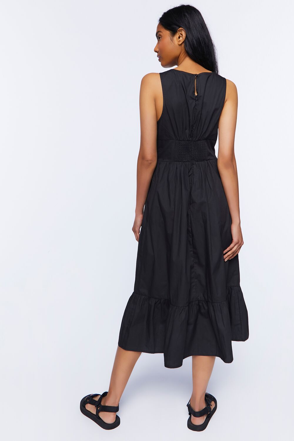 Plunging Midi Dress-Feelings Star