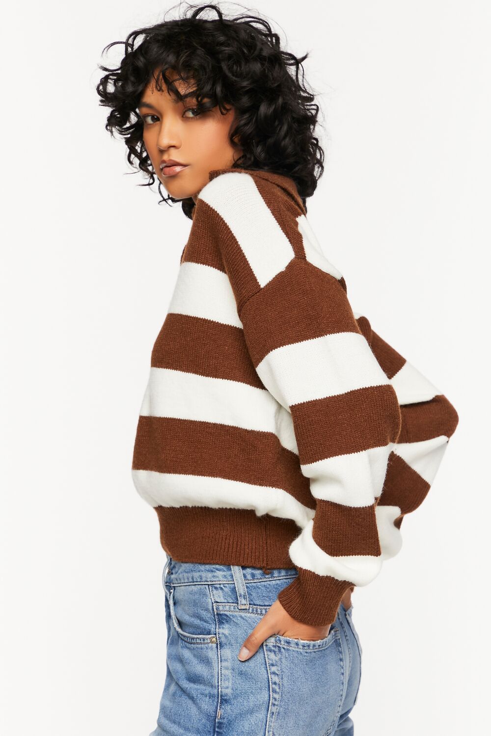 Striped Collared Sweater-Feelings Star