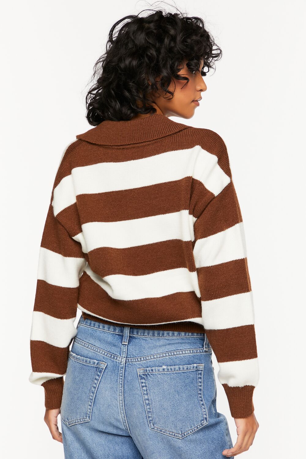 Striped Collared Sweater-Feelings Star