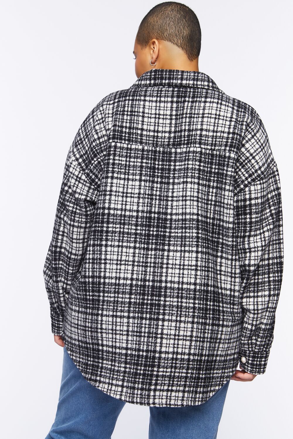 Plus Size Drop-Sleeve Shacket-Feelings Star