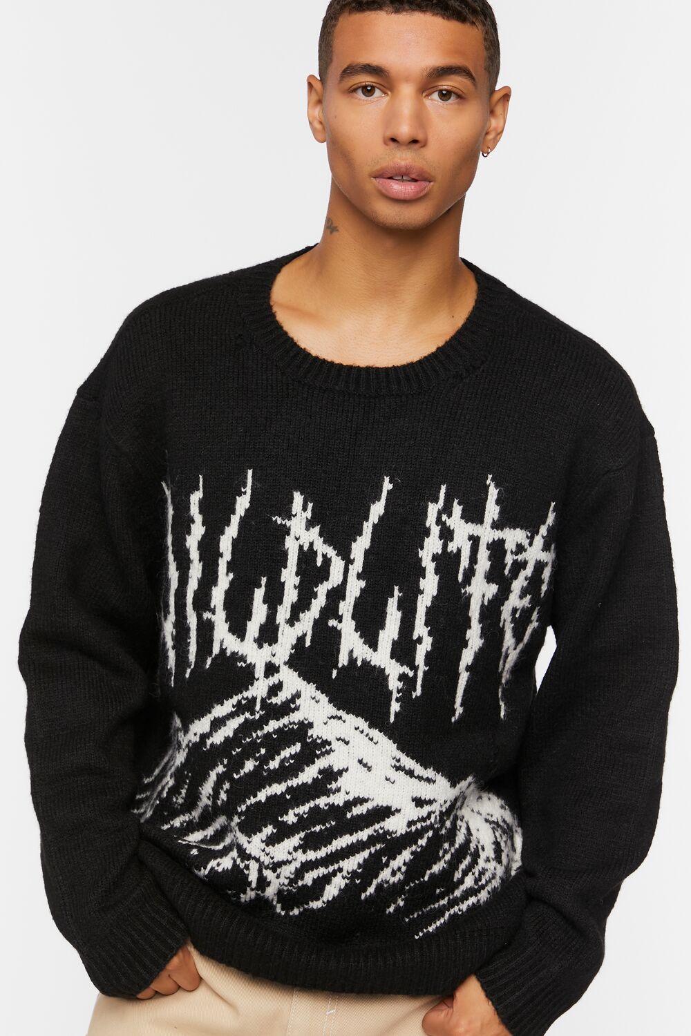 Wildlife Graphic Pullover-Feelings Star