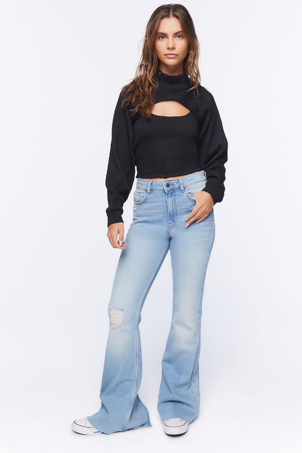 Turtleneck Combo Top-Feelings Star