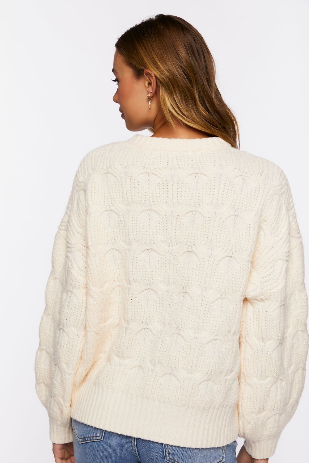 Cable Knit Crew Sweater-Feelings Star