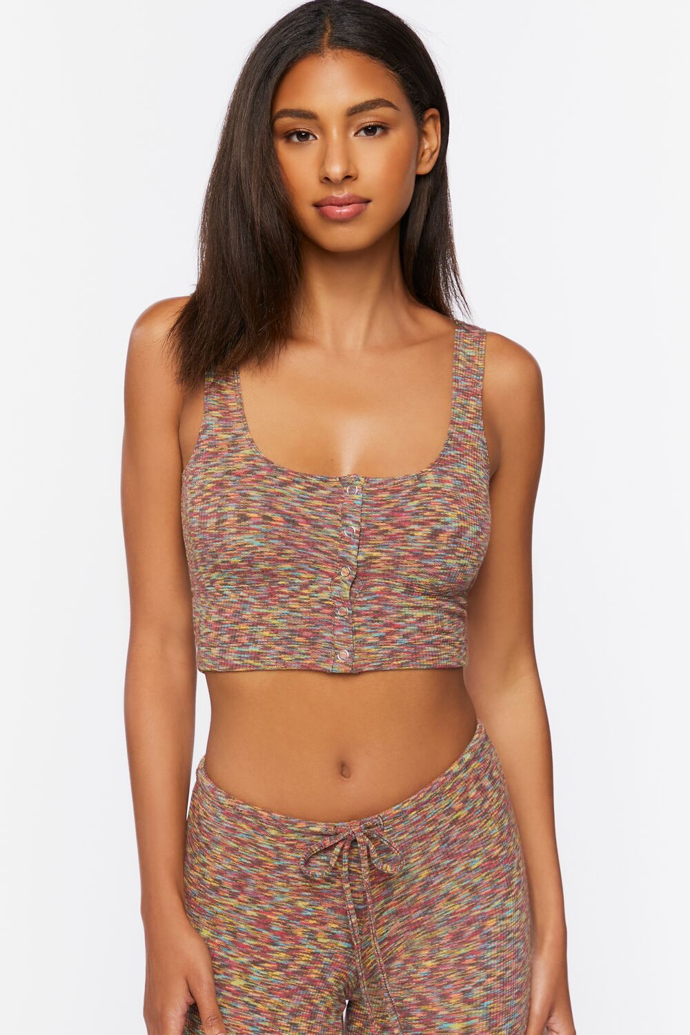 Space Dye Lounge Crop Top-Feelings Star