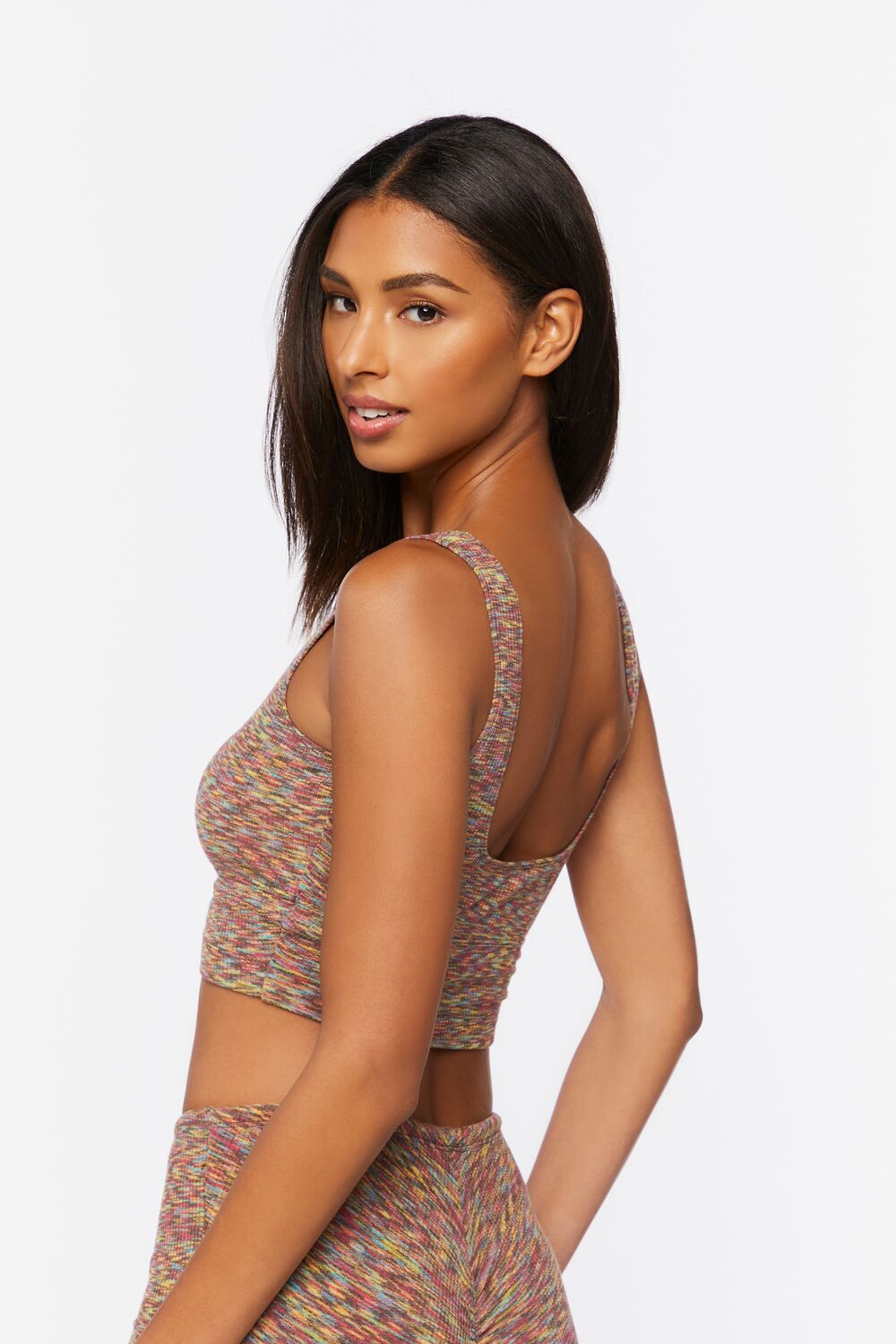 Space Dye Lounge Crop Top-Feelings Star