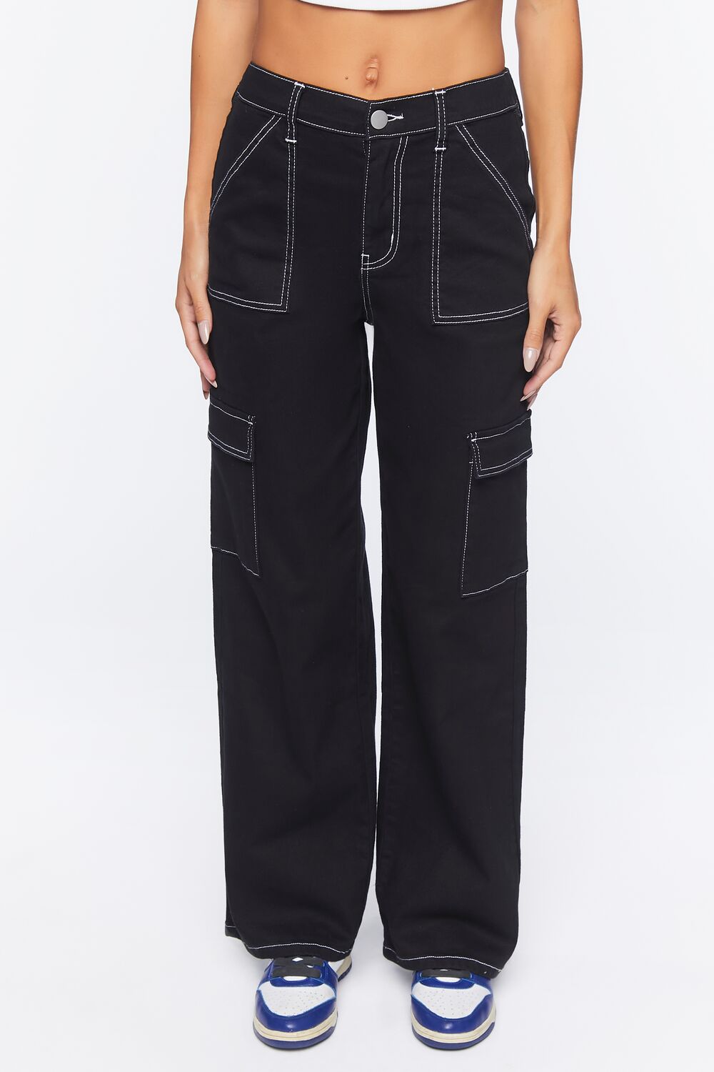 Twill Cargo Pants-Feelings Star