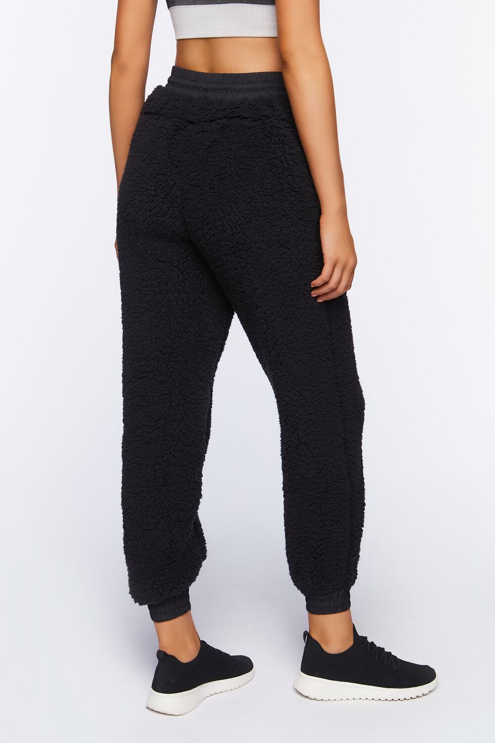 Active Faux Shearling Joggers-Feelings Star