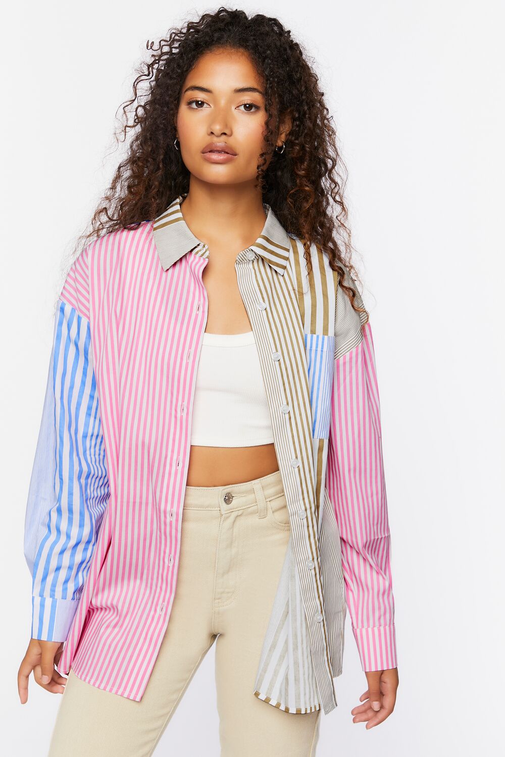 Striped Reworked Poplin Shirt-Feelings Star