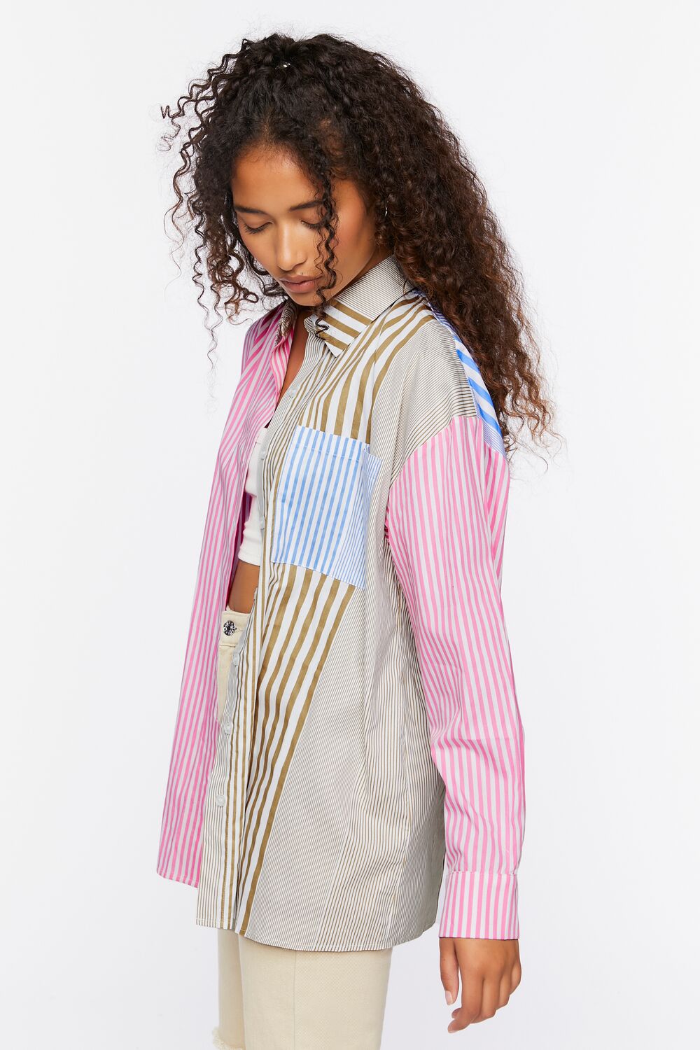 Striped Reworked Poplin Shirt-Feelings Star