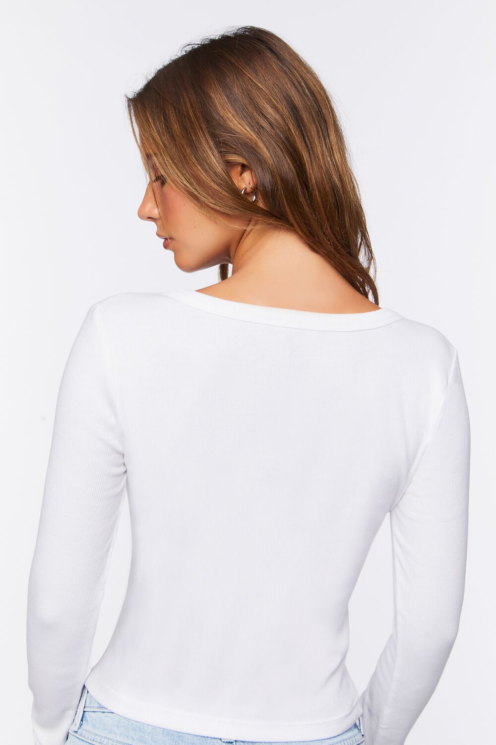 V-Neck Long-Sleeve Tee-Feelings Star