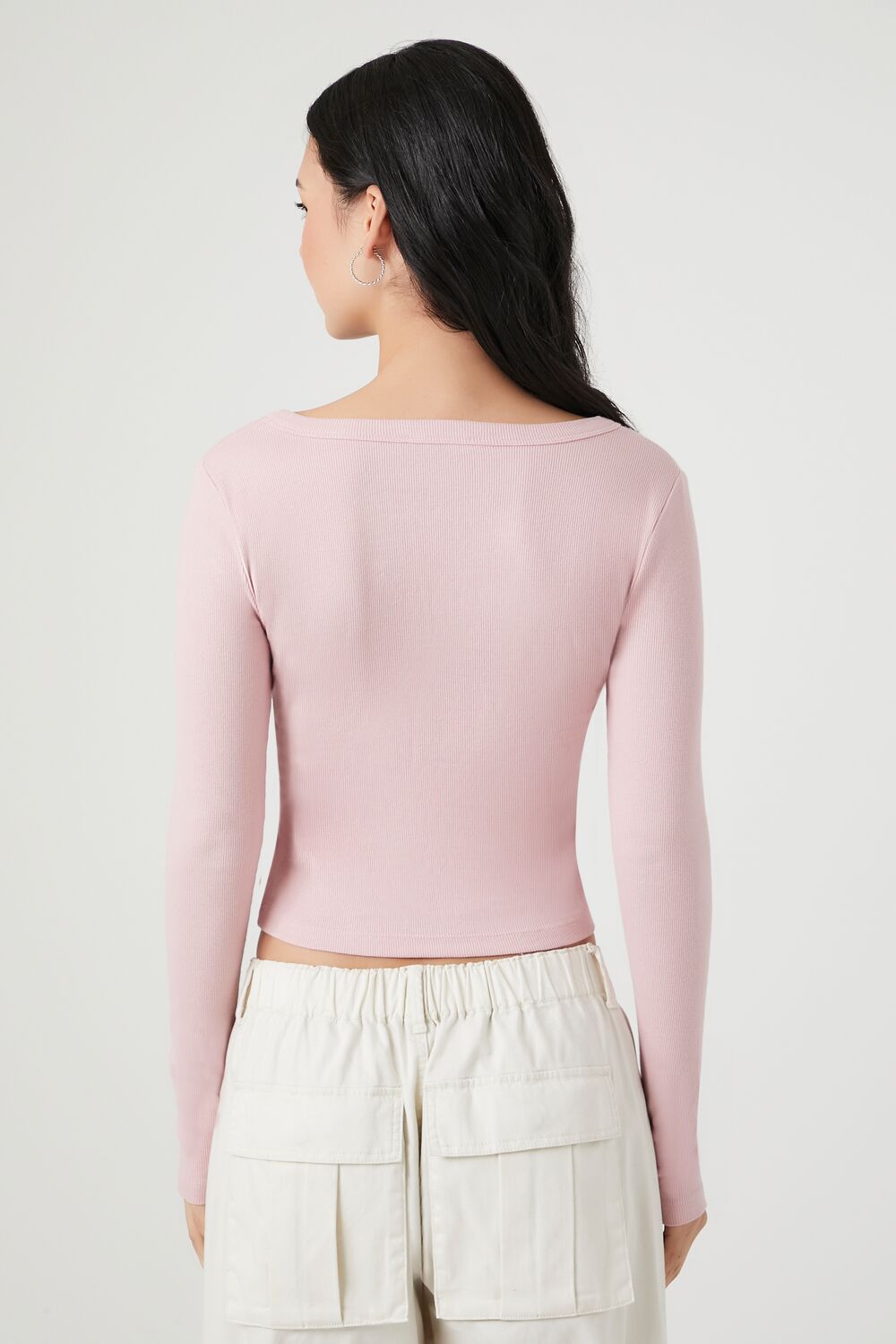 V-Neck Long-Sleeve Tee-Feelings Star