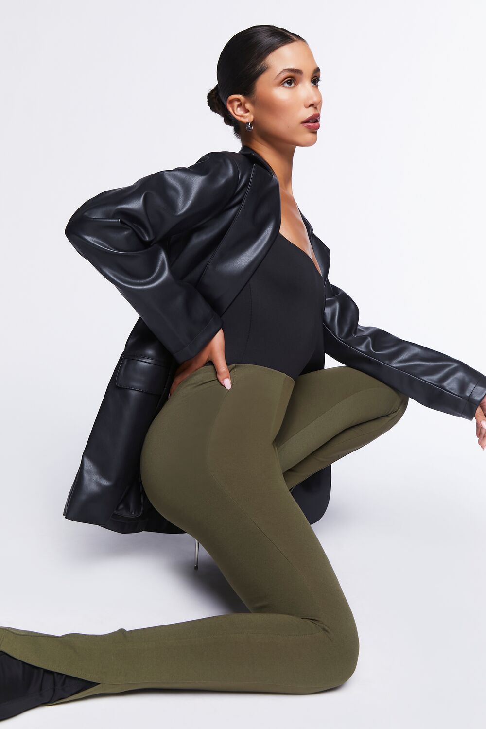 Split-Hem Skinny Pants-Feelings Star