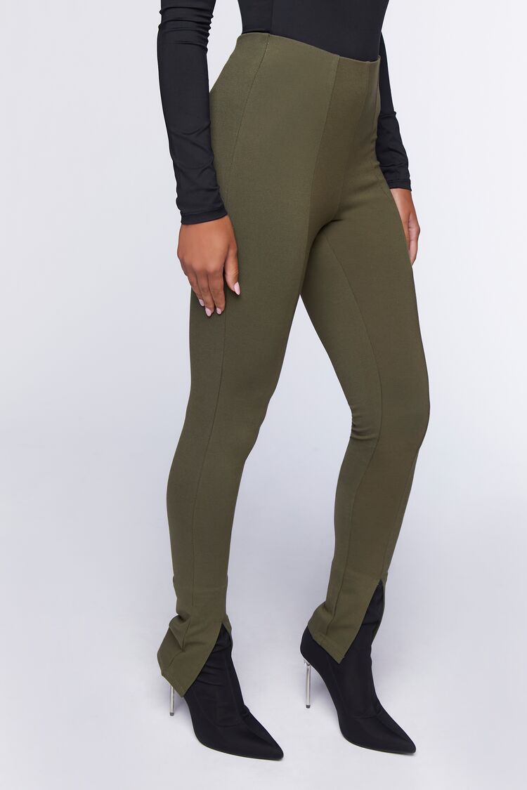 Split-Hem Skinny Pants-Feelings Star