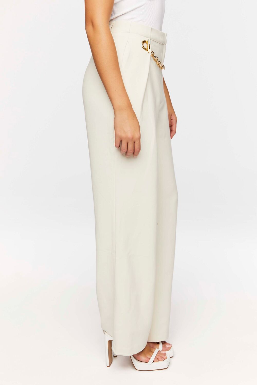 Toggle Chain High-Rise Trousers-Feelings Star