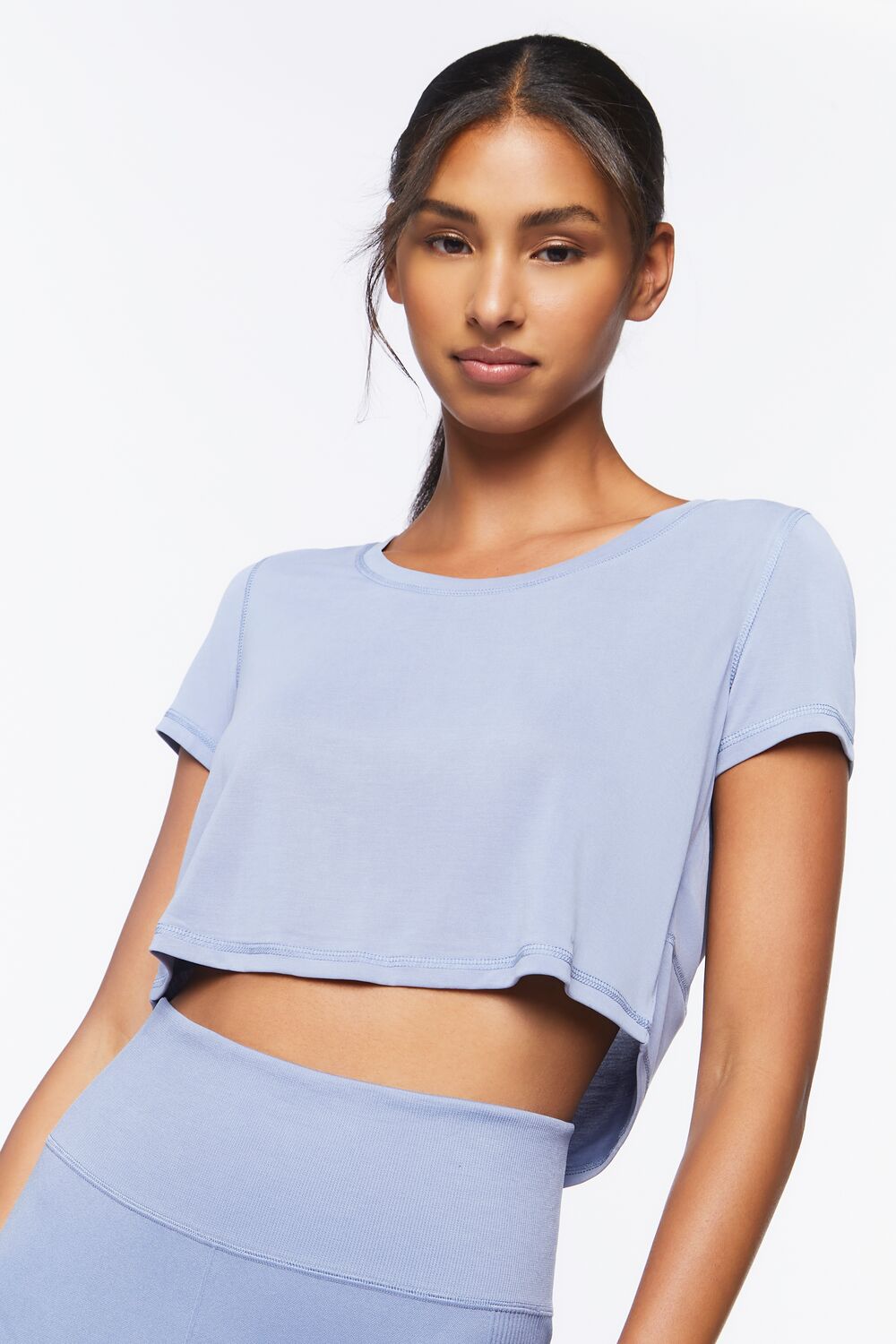 Active Boxy Cropped Tee-Feelings Star