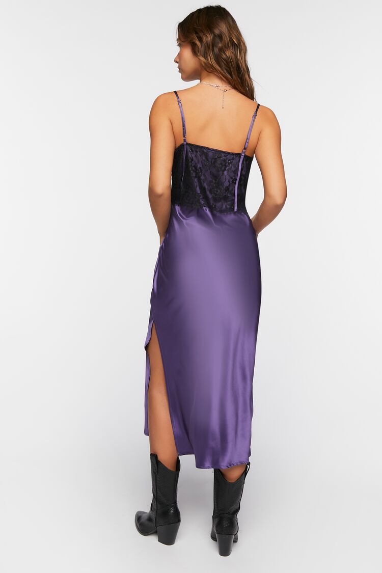 Bustier Satin Slip Midi Dress-Feelings Star