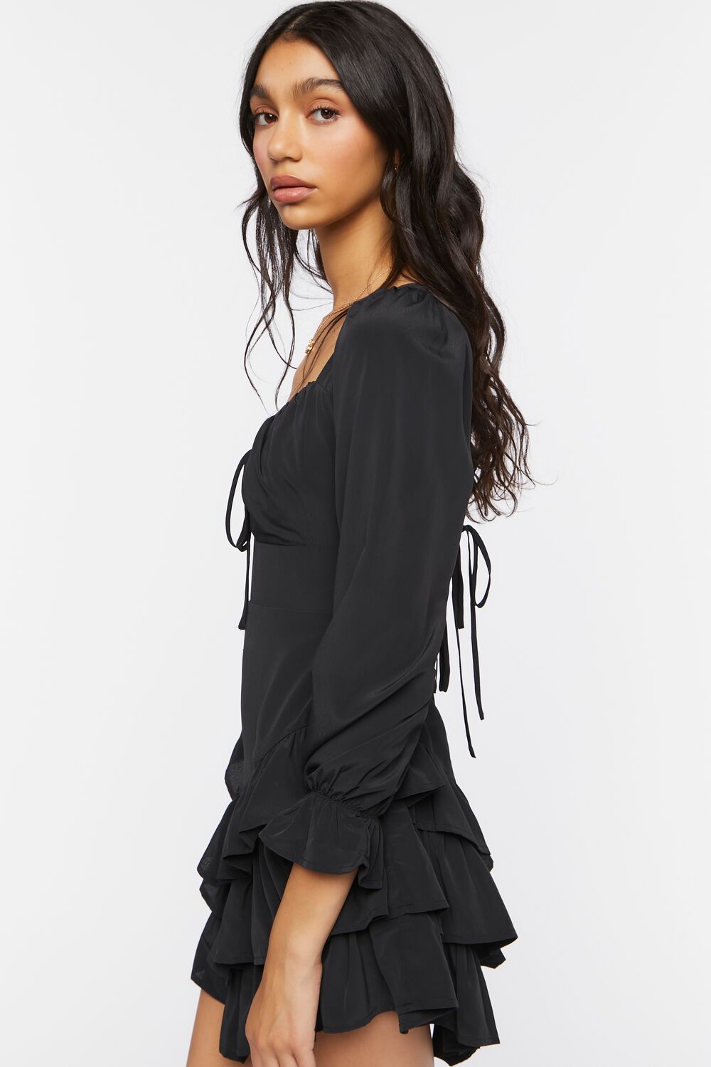 Tiered Ruffle Mini Dress-Feelings Star