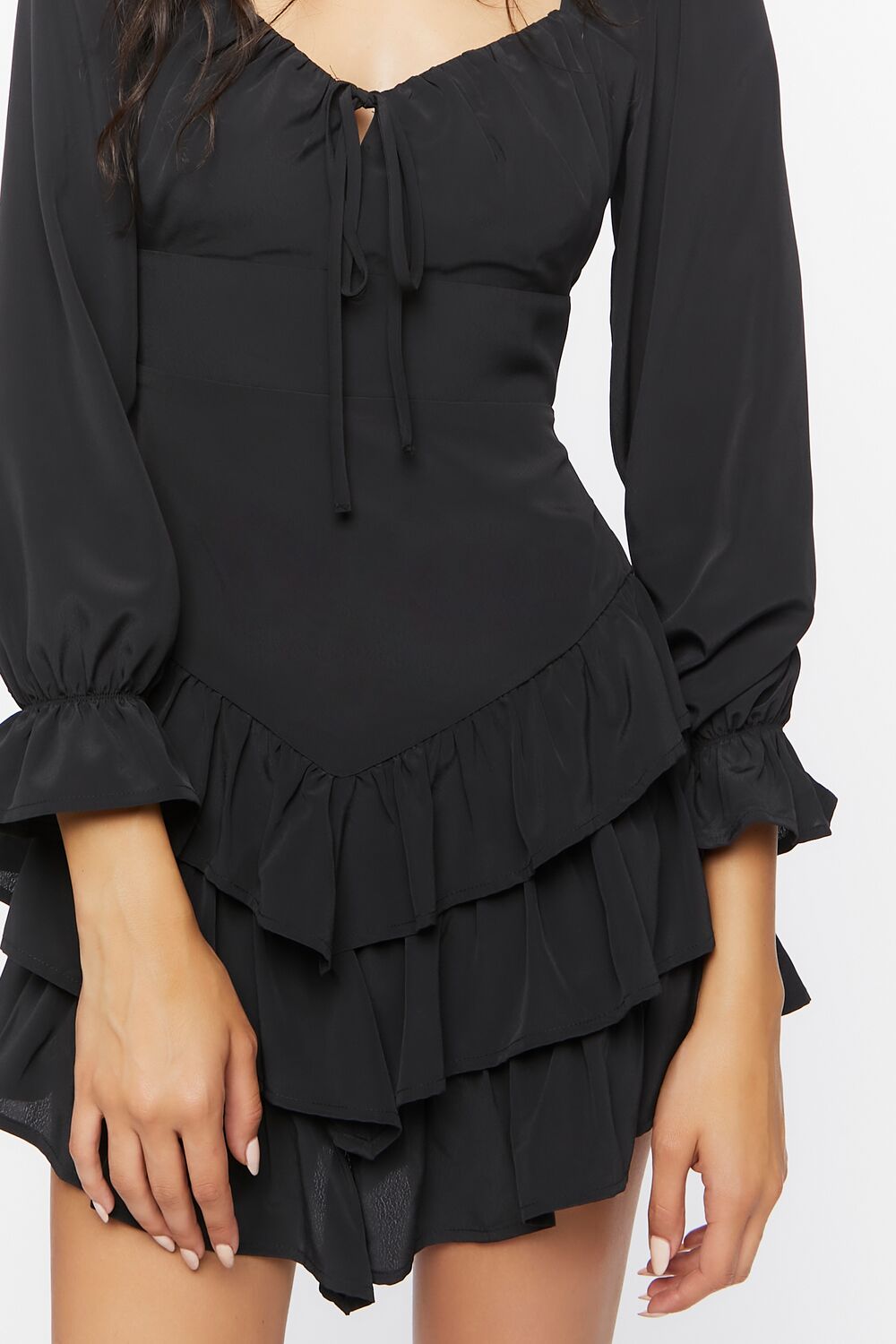 Tiered Ruffle Mini Dress-Feelings Star