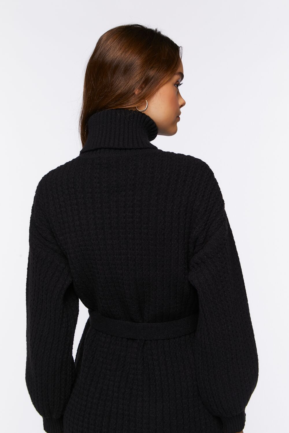 Turtleneck Mini Sweater Dress-Feelings Star