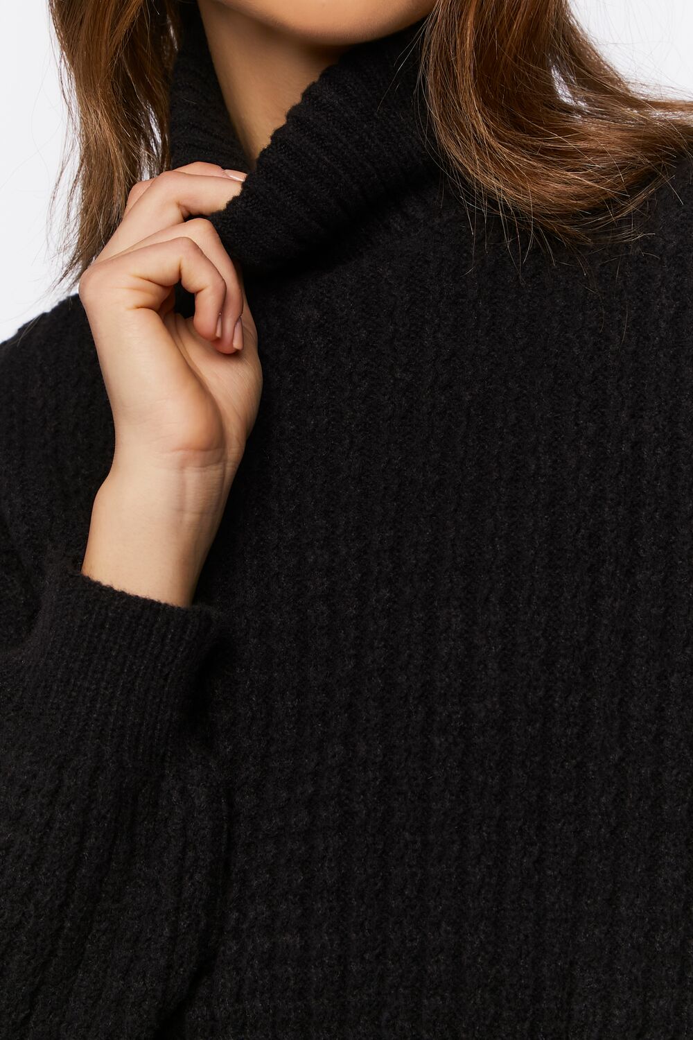 Turtleneck Mini Sweater Dress-Feelings Star