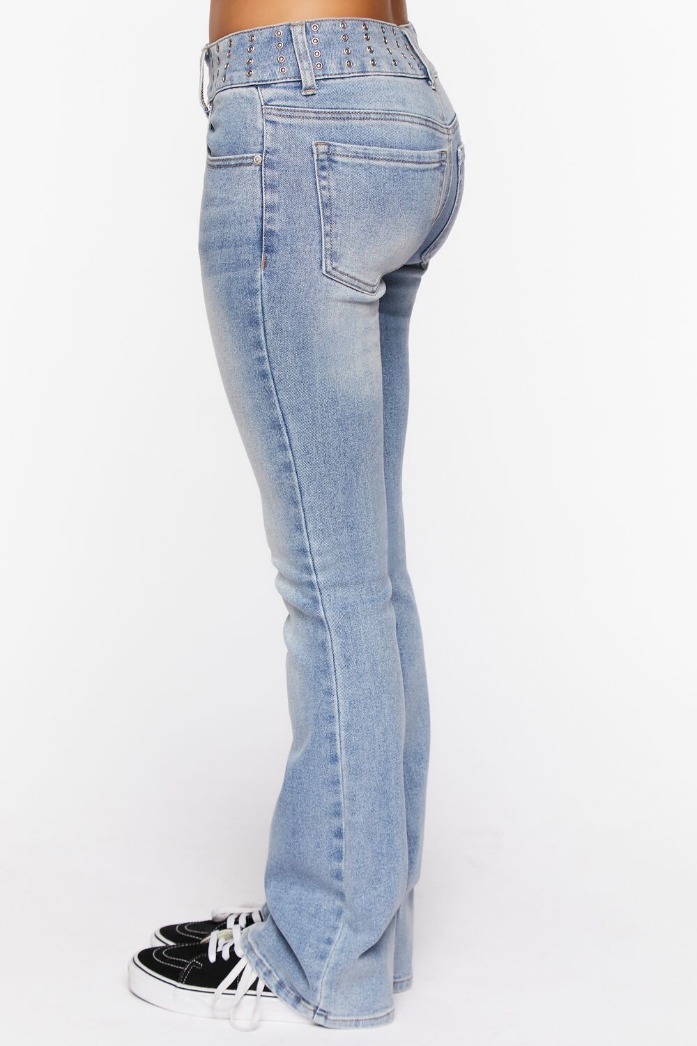 Studded Mid-Rise Bootcut Jeans-Feelings Star