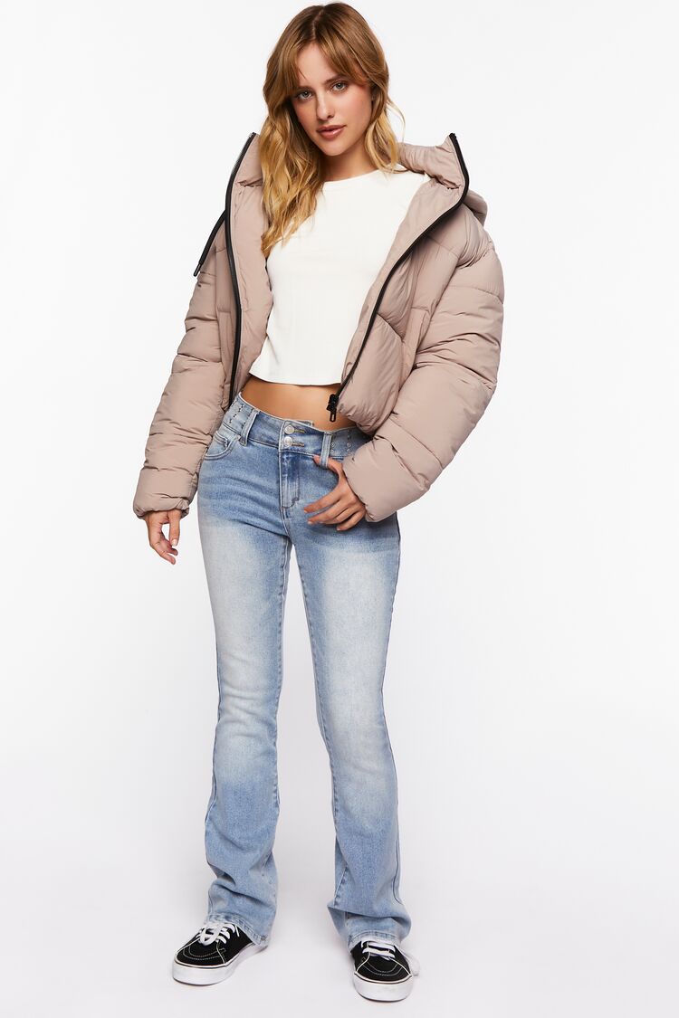 Studded Mid-Rise Bootcut Jeans-Feelings Star