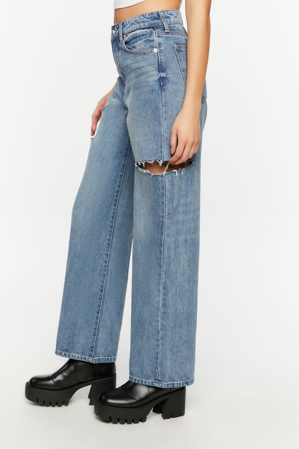 Split High-Rise 90s-Fit Jeans-Feelings Star
