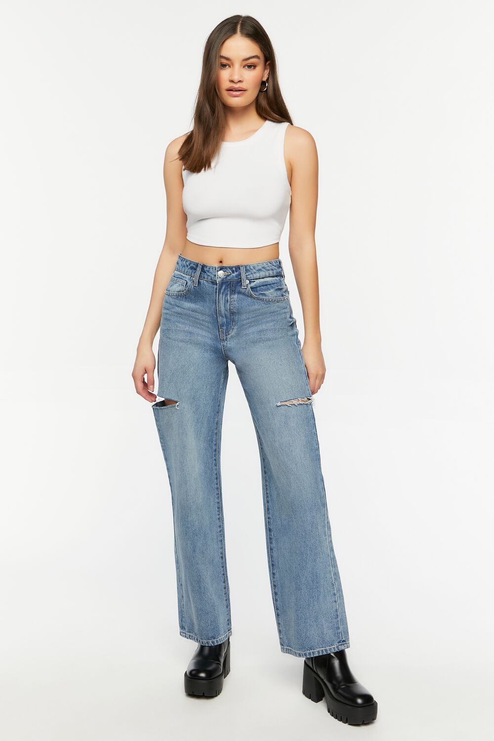Split High-Rise 90s-Fit Jeans-Feelings Star