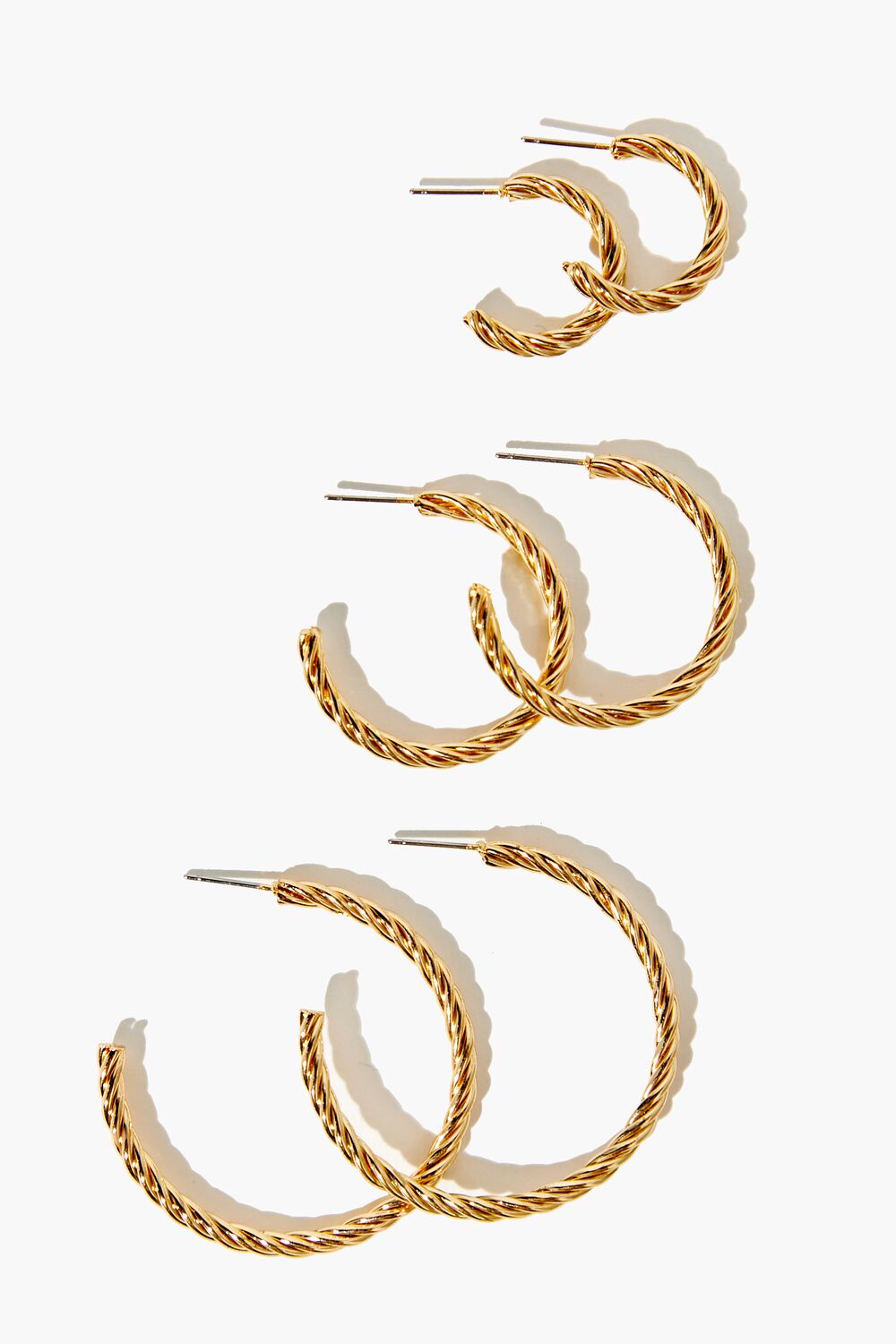 Twisted Open-End Hoop Earring Set-Feelings Star