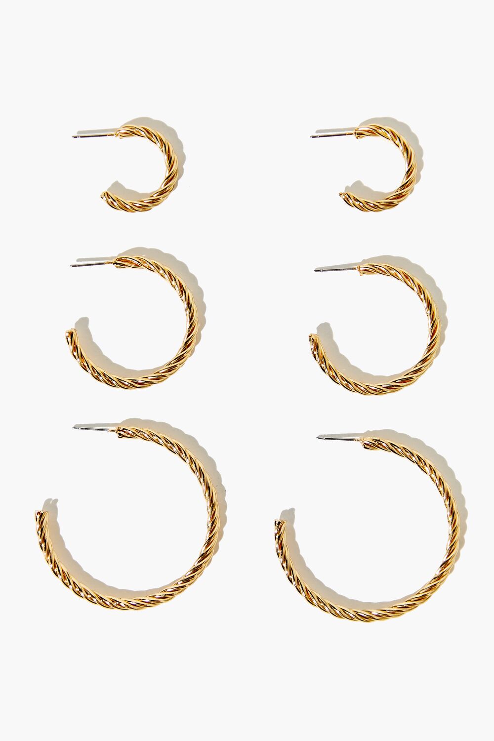 Twisted Open-End Hoop Earring Set-Feelings Star