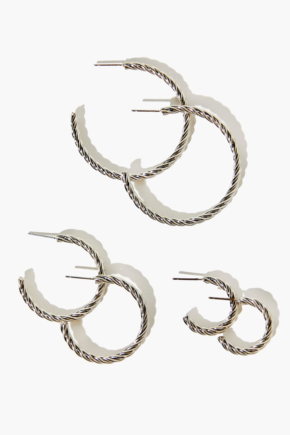 Twisted Open-End Hoop Earring Set-Feelings Star