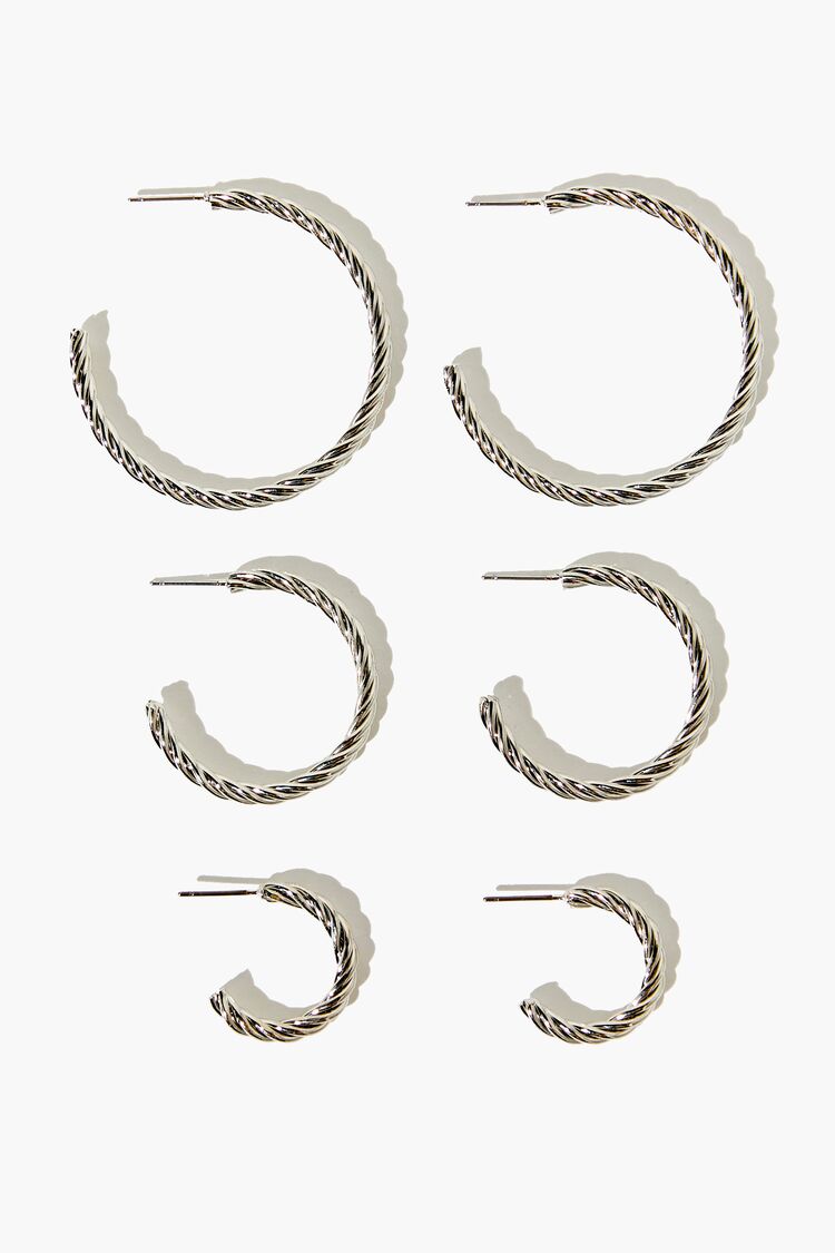 Twisted Open-End Hoop Earring Set-Feelings Star