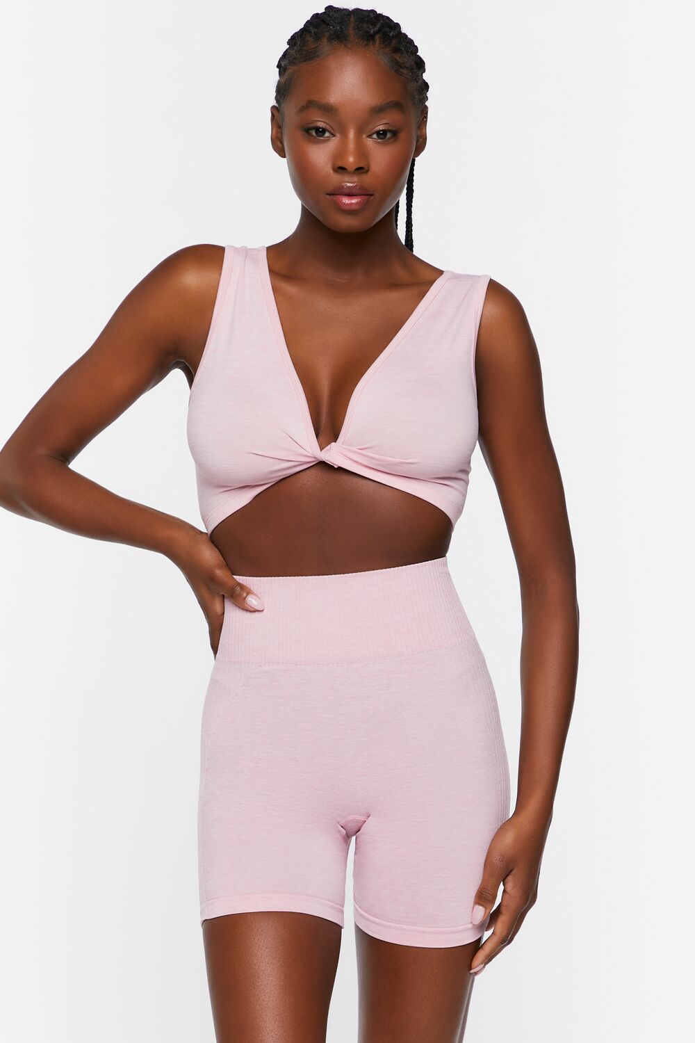 Active Seamless Space Dye Biker Shorts-Feelings Star