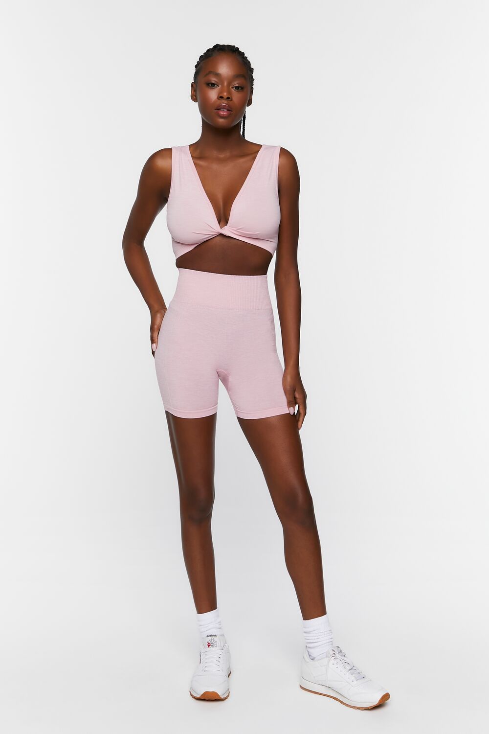 Active Seamless Space Dye Biker Shorts-Feelings Star