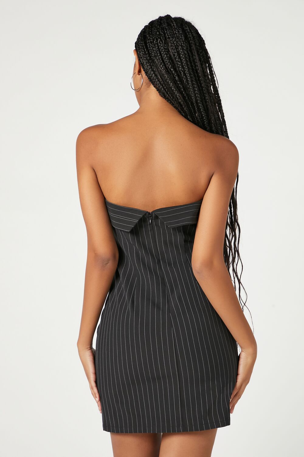 Pinstriped Mini Dress-Feelings Star