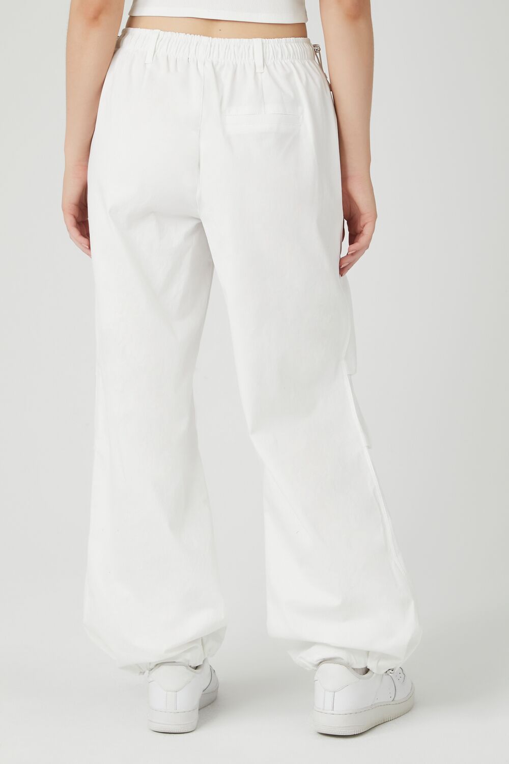 Twill Wide-Leg Cargo Pants-Feelings Star