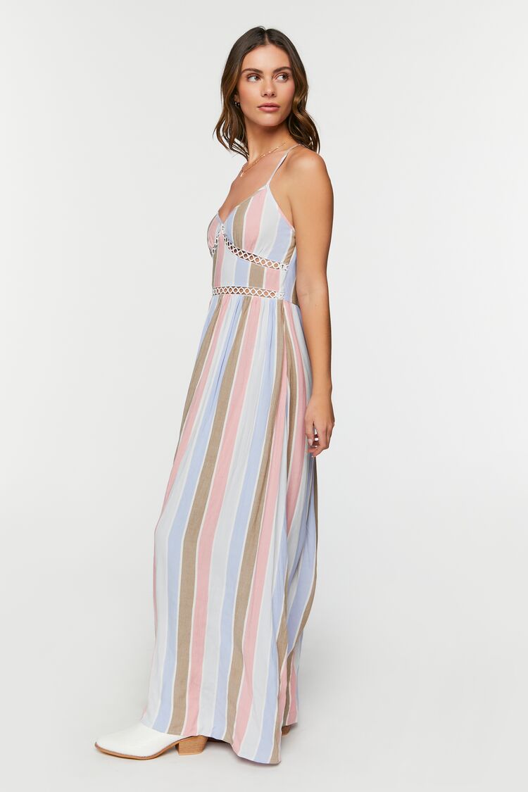 Striped Cutout Maxi Dress-Feelings Star