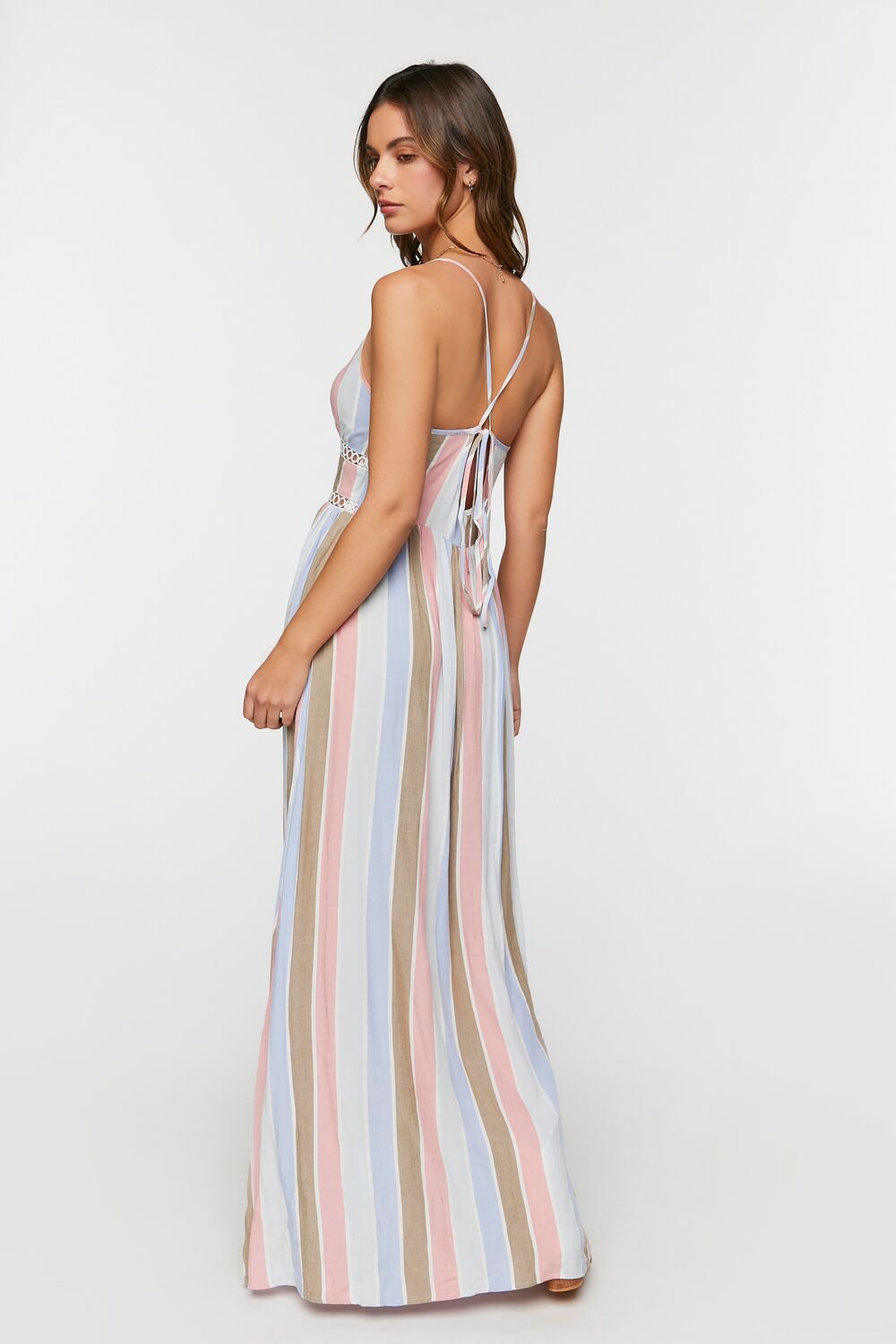 Striped Cutout Maxi Dress-Feelings Star